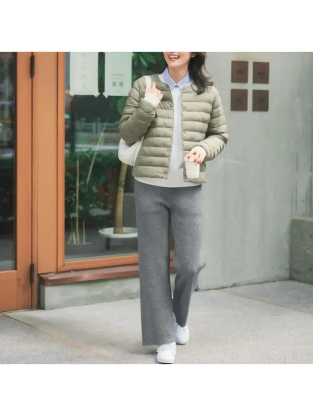 Uniqlo Washable Washable Knit Ribbed Pants NWT Gray XS